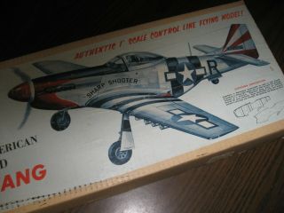 Vintage Top Flite P - 51d Mustang Control Line Scale With Superform Construction