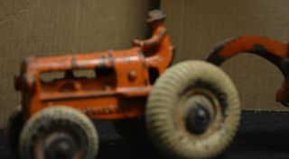 Vintage Arcade " Balloon " Allis Chalmers Toy Farm Tractor W/trailer