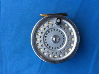 Vintage Hardy Marquis No2 Salmon Fly Reel Silver Spool Brass Ribbed Foot 5