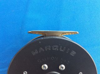 Vintage Hardy Marquis No2 Salmon Fly Reel Silver Spool Brass Ribbed Foot 8