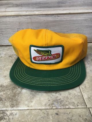 Vintage K Brand Dekalb Snapback All Mesh Trucker Hat Cap Farmer Agriculture Seed