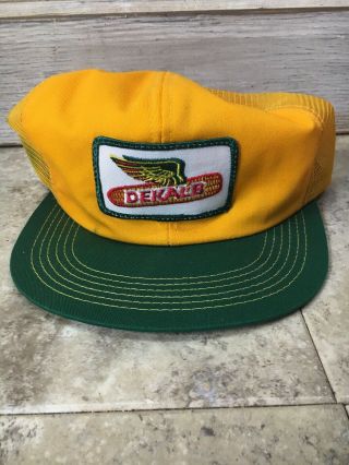 Vintage K Brand Dekalb Snapback All Mesh Trucker Hat Cap Farmer Agriculture Seed 2