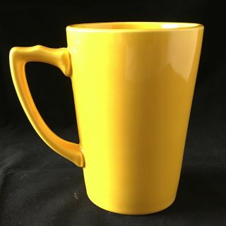 Vintage Homer Laughlin Riviera Yellow Tall Handled Tumbler Mug Nos