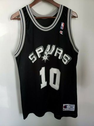 Rare Vintage 90s Champion San Antonio Spurs Dennis Rodman 10 Jersey Mens 44 L