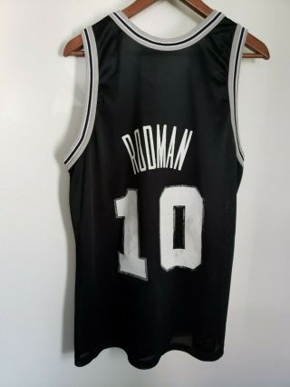Rare Vintage 90s Champion San Antonio Spurs Dennis Rodman 10 Jersey Mens 44 L 5