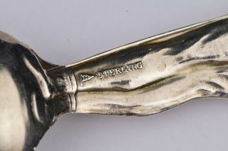 Excelsior Springs Mo.  Sterling Silver Souvenir Spoon w/ Figural Indian Chief 3