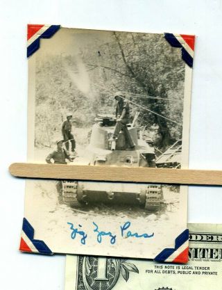 Ww2 Censored Ija Japanese Tank Zig - Zag Pass Zamales Mtn Luzon Pi Snapshot Photo