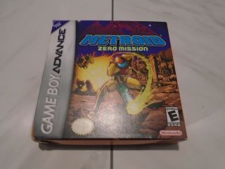 Vintage Gameboy Advance Game Metroid Zero Mission W Box