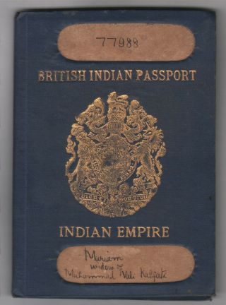 British India Passport - Issued At Bombay In 1931 - Vintage Passport