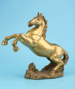 Unique China Brass Hand - Cast Horse Statue Auspicious Gift Decoration