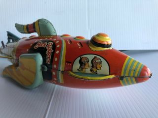 Vintage All 1930 ' s Marx Buck Rogers Rocket Ship Wind Up Toy C9 3