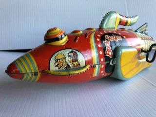 Vintage All 1930 ' s Marx Buck Rogers Rocket Ship Wind Up Toy C9 4
