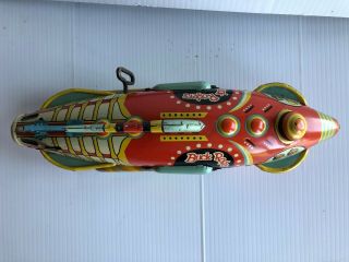 Vintage All 1930 ' s Marx Buck Rogers Rocket Ship Wind Up Toy C9 7