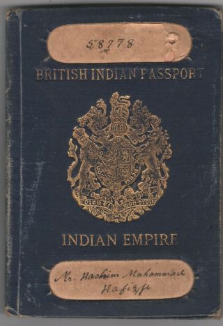 British India Passport - Issued At Bombay In 1929 - Vintage Passport