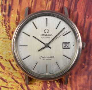 Vintage Omega Seasmaster De Ville Quartz 1342 Ref.  196 0117 Watch For Repair