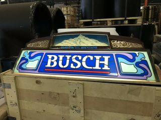 Vintage Busch Beer Lighted Sign Pool Table Bar Club Game Room Man Cave