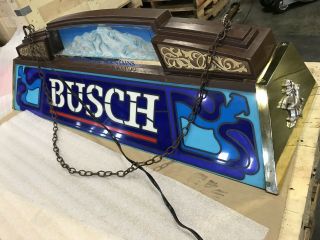 Vintage Busch Beer Lighted Sign Pool Table Bar Club Game Room Man Cave 4