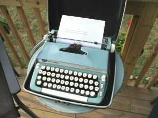 Vintage Smith Corona Sterling Typewriter With Case.