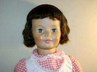 Vintage Ideal Brunette Patti Playpal G - 35 Doll Green Eyes Walker 3
