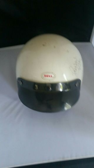 Vintage Nascar 1980 Bell Helmet Autographed Richard Petty Donnie Allison Gant