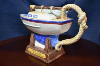 Vintage Fitz & Floyd Omnibus Regatta 1996 Sailboat Teapot - 2