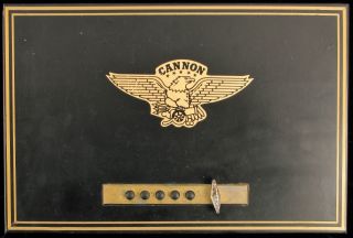 Vintage Cannon Eagle Decal Pistol Gun Safe Simplex Lock Rare Paint