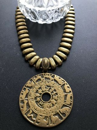Vintage Joseff Of Hollywood Zodiac Bookchain Necklace 2