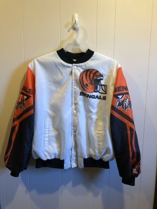 Rare Vintage Cincinnati BENGALS Chalkline FANIMATION Jacket XL Tiger Starter NFL 2