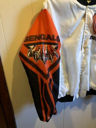 Rare Vintage Cincinnati BENGALS Chalkline FANIMATION Jacket XL Tiger Starter NFL 3