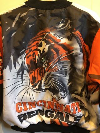 Rare Vintage Cincinnati BENGALS Chalkline FANIMATION Jacket XL Tiger Starter NFL 8