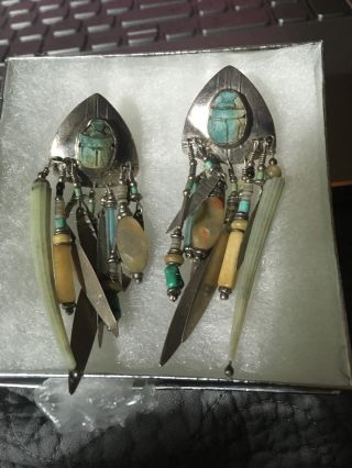 Tabra Scarab Sterling Earrings -