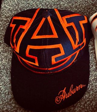 Vintage 90s The Game Big Logo Snapback Starter Hat Cap Rare Auburn Tigers