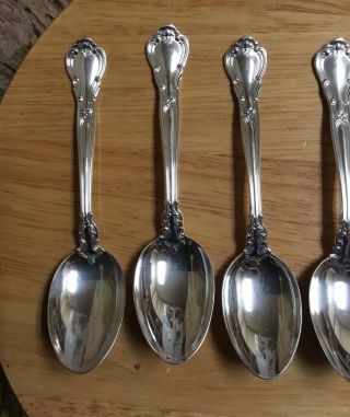 6 pc GORHAM CHANTILLY 186 GM STERLING SILVER SPOON NO MONO 5 3/4 