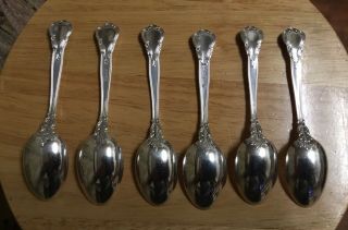 6 pc GORHAM CHANTILLY 186 GM STERLING SILVER SPOON NO MONO 5 3/4 