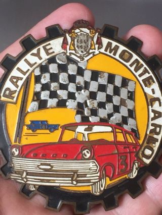Vintage Car Badge Rallye Monte - Carlo Metal French Monte Carlo Rally Automobile 2
