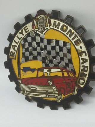 Vintage Car Badge Rallye Monte - Carlo Metal French Monte Carlo Rally Automobile 3