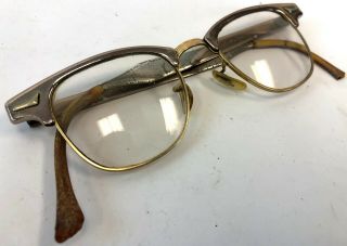 Vintage 1968 Artcraft Clubman Hornrim 1/10 12kgf 22mm 4 3/4 - 6 Glasses Spectacle