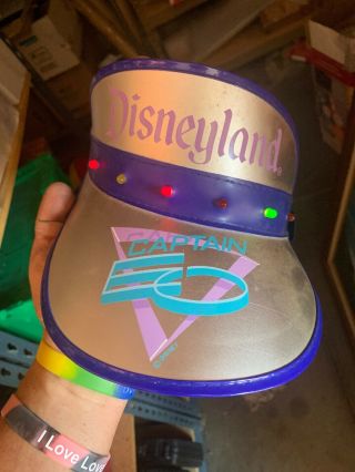 Vintage 1985 Disney Disneyland Captain Eo Michael Jackson Visor - Battery Light