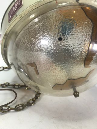 (VTG) 1968 SCHLITZ BEER GLOBE MOTION SCONCE LIGHT UP WORLD GLOBE SIGN Flawed 8