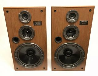 MCM Wood Speakers Technics SB - CR77 3 - Way Vintage Floor Stereo Home Music Speaker 7
