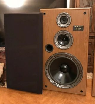 MCM Wood Speakers Technics SB - CR77 3 - Way Vintage Floor Stereo Home Music Speaker 8