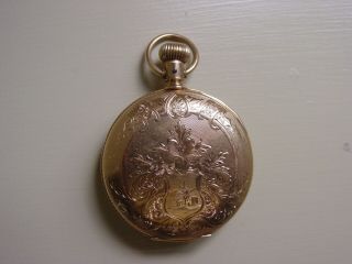 Antique Elgin 14k Solid Yellow Gold Fancy Pocket Watch 1889