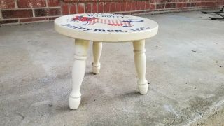 VINTAGE DAIRYMEN INC MILK STOOL D.  I.  DOTTY 1950 - 60s 3 LEGGED ADVERTISING WOOD 6