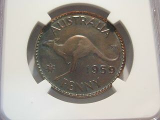 Australia 1959 M Rare Proof Penny Ngc Pf65 Coin Low Mintage Quality Piece