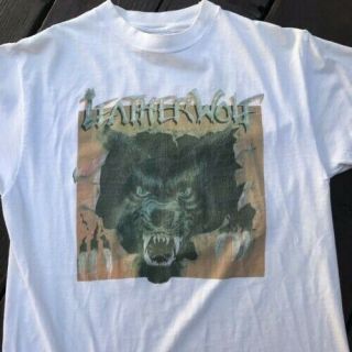 Vintage Leatherwolf Savage Attack Tour 86 Band T - Shirt Size Medium RARE 2