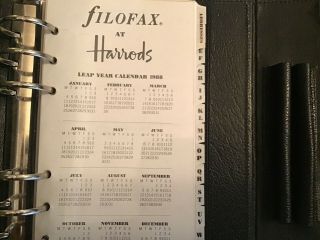 Vintage Filofax (at Harrods 1988) 10 Clf J Real Calf England Rare Trifold 3