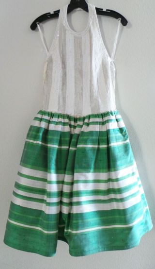 Vintage 60s Bill Blass Sequin Taffeta Puffy Frock Midi Evening Gown Dress,  6