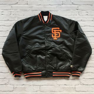 Vintage 90s San Francisco Giants Satin Jacket By Starter Size L