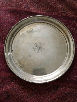 Vintage Randahl Shop Chicago Sterling Silver Round Tray Plate 65 167 Grams
