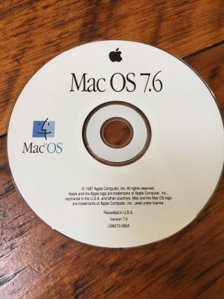 Vintage 1997 Macintosh Mac Os 7 7.  6 Cd Install Software Restore Disc